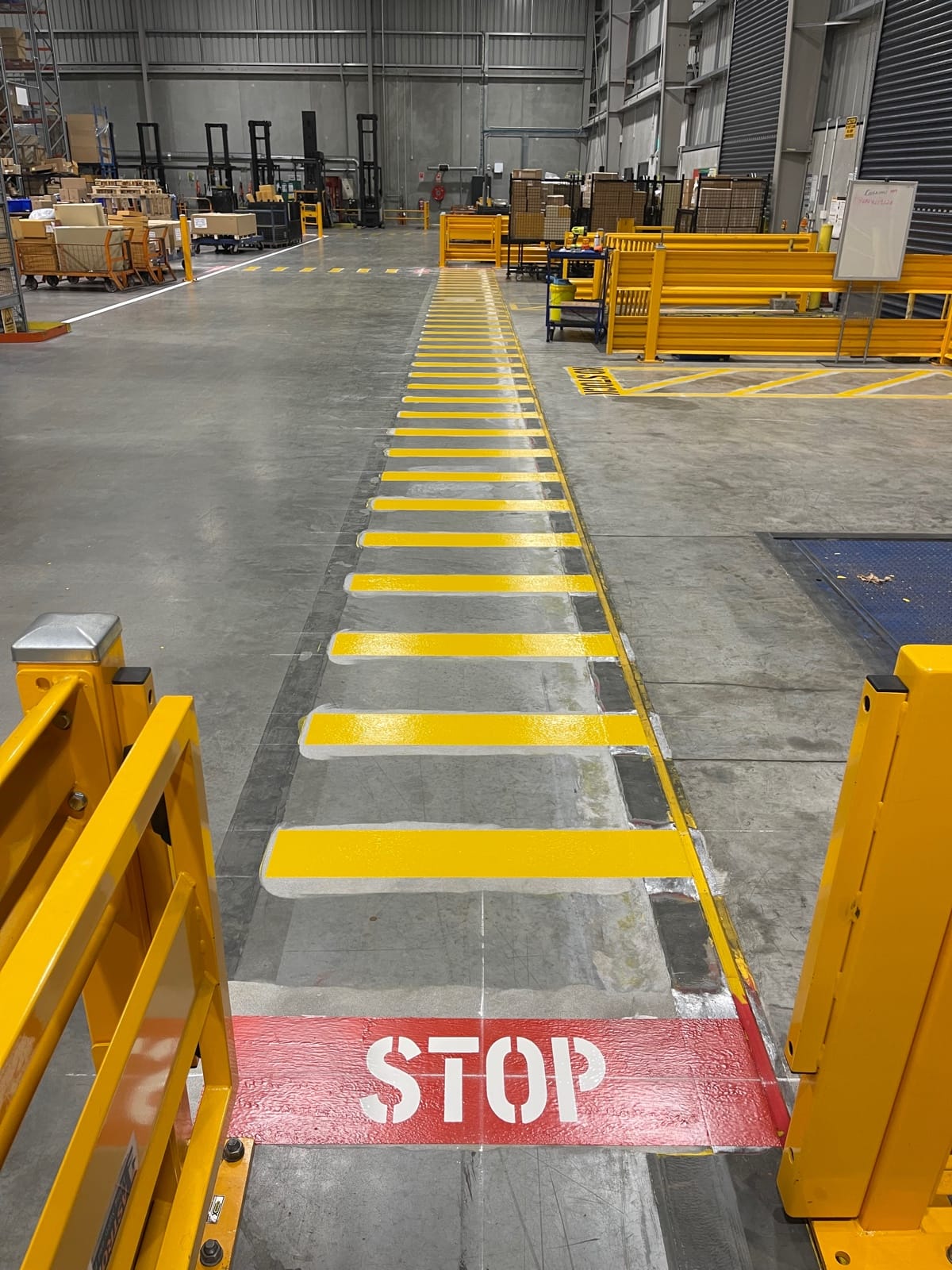 Coated plant room floor