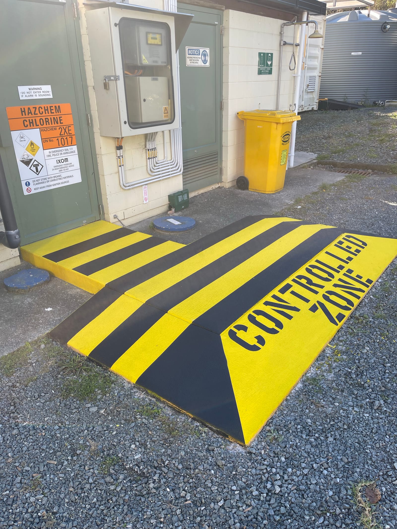 Controlled pedestrian zone marking